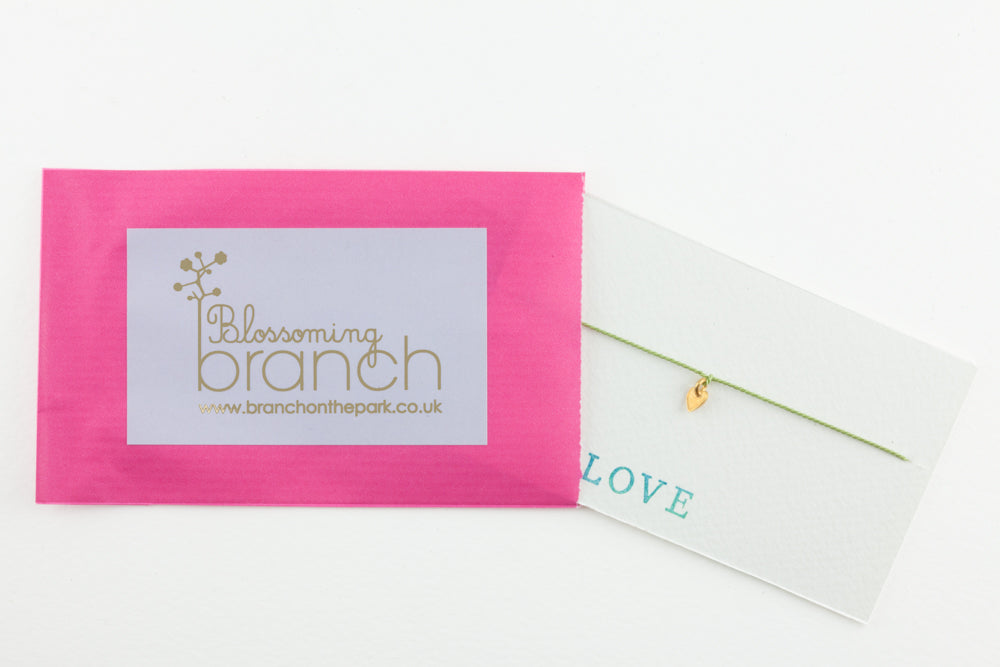 Handmade Love Heart Silk Bracelet