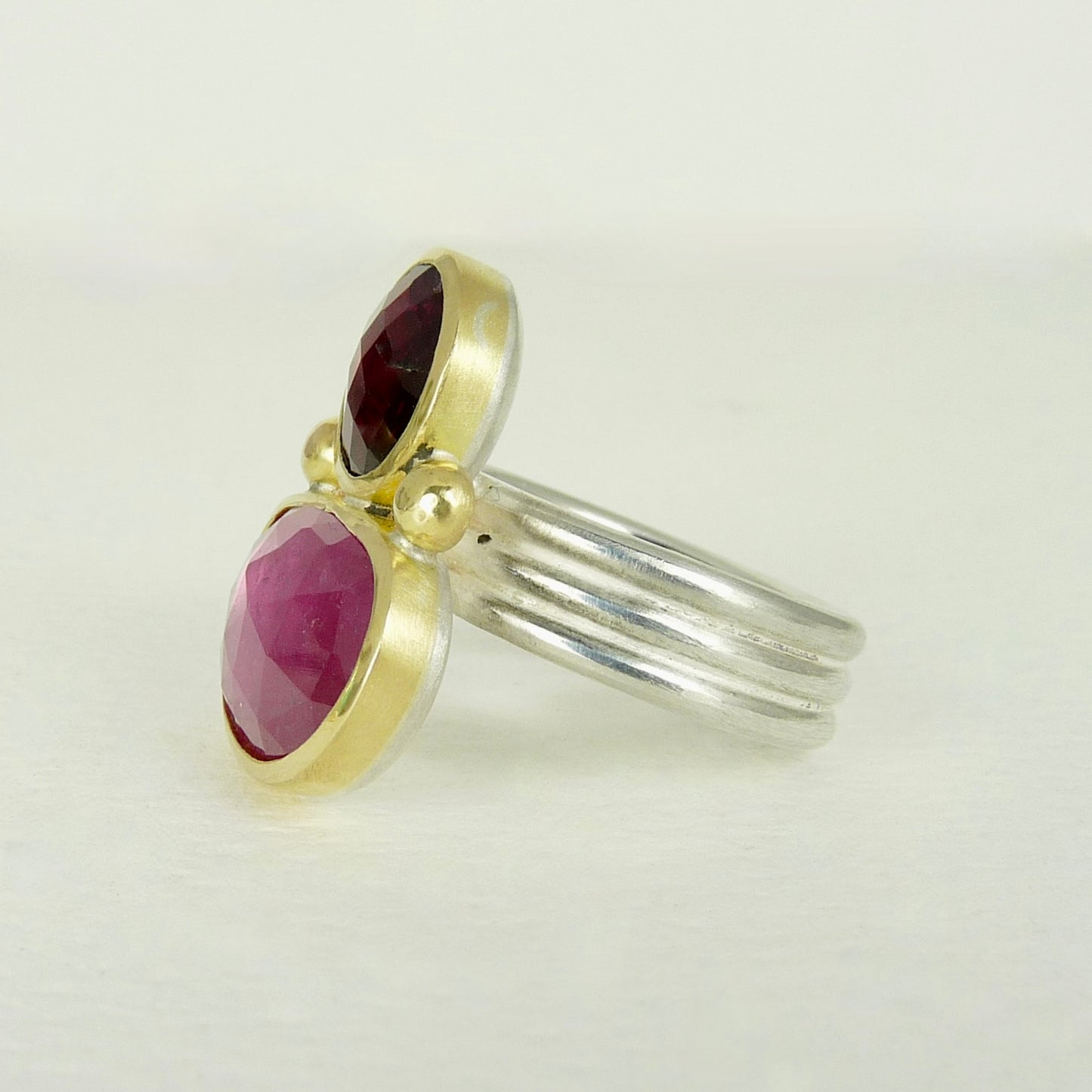 Pink Tourmaline Double Ring