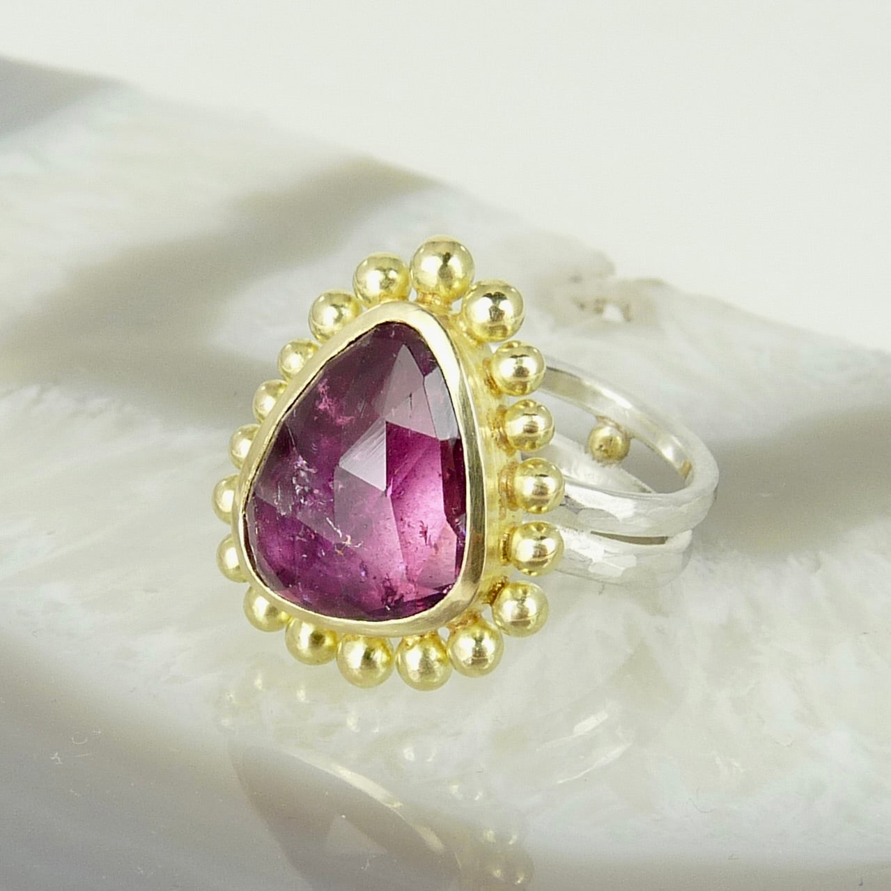 Large Pink Tourmaline Courtesan Ring