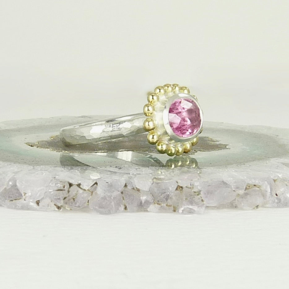 Pink Tourmaline Courtesan Ring