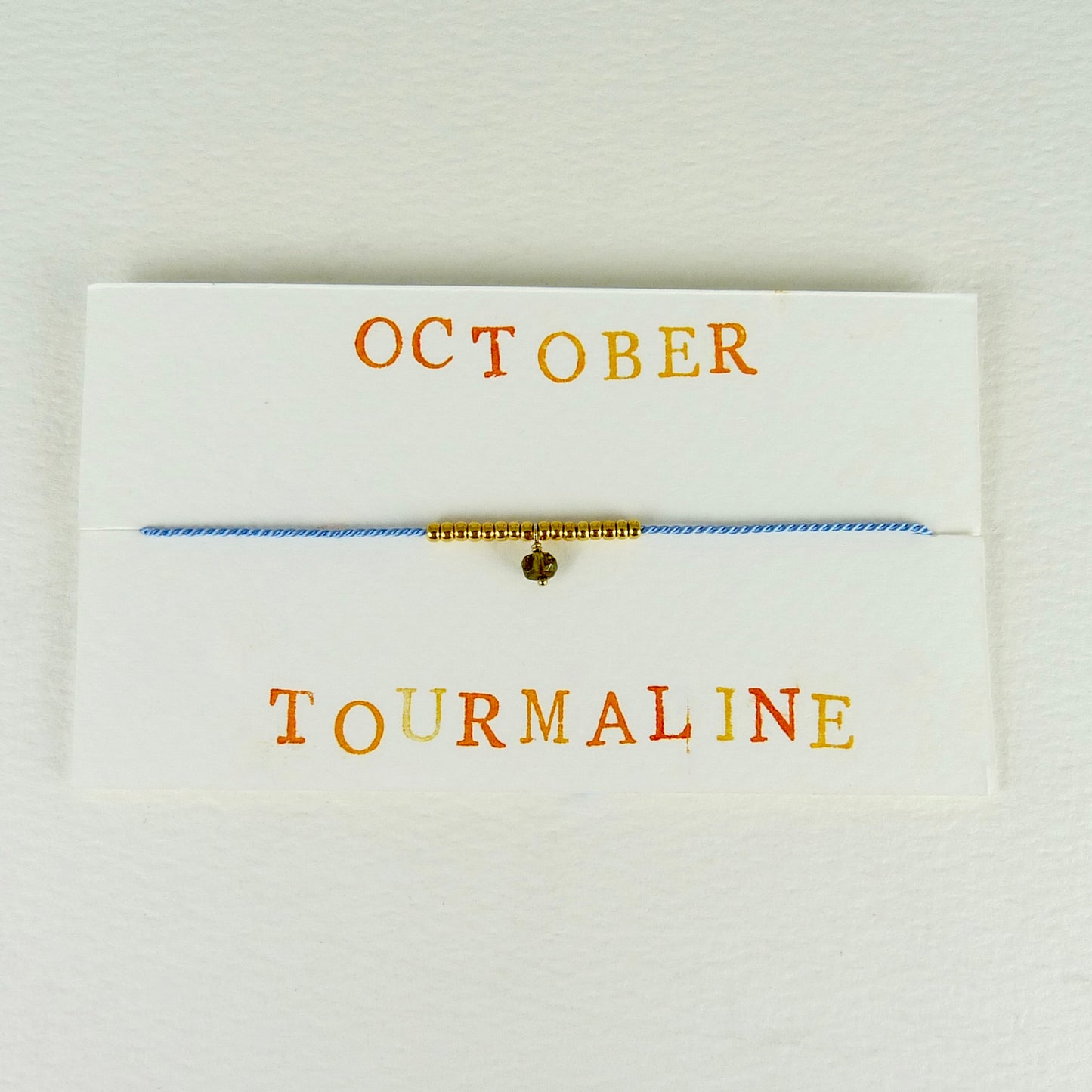 October Birthstone Bracelet, Tourmaline