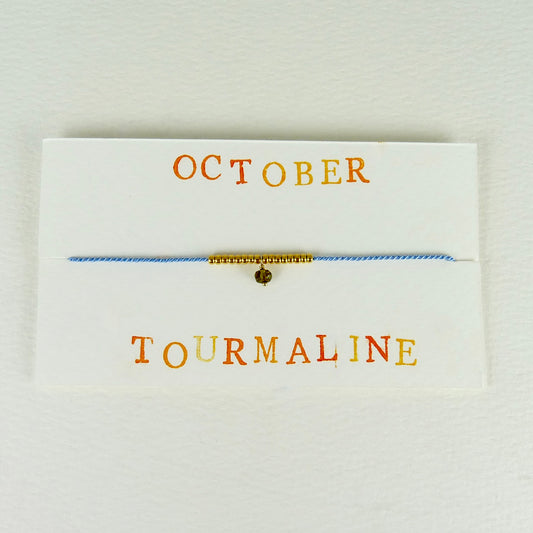 October Birthstone Bracelet, Tourmaline