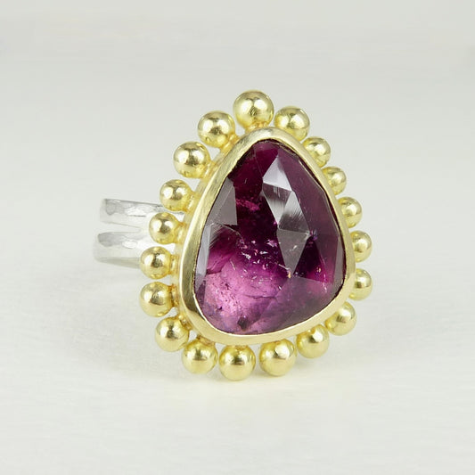 Large Pink Tourmaline Courtesan Ring