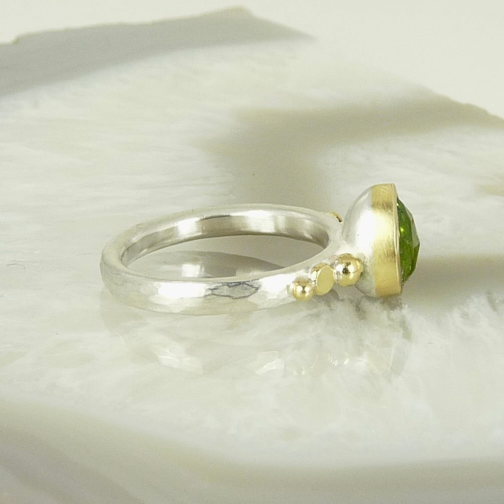 Peridot granulation Ring