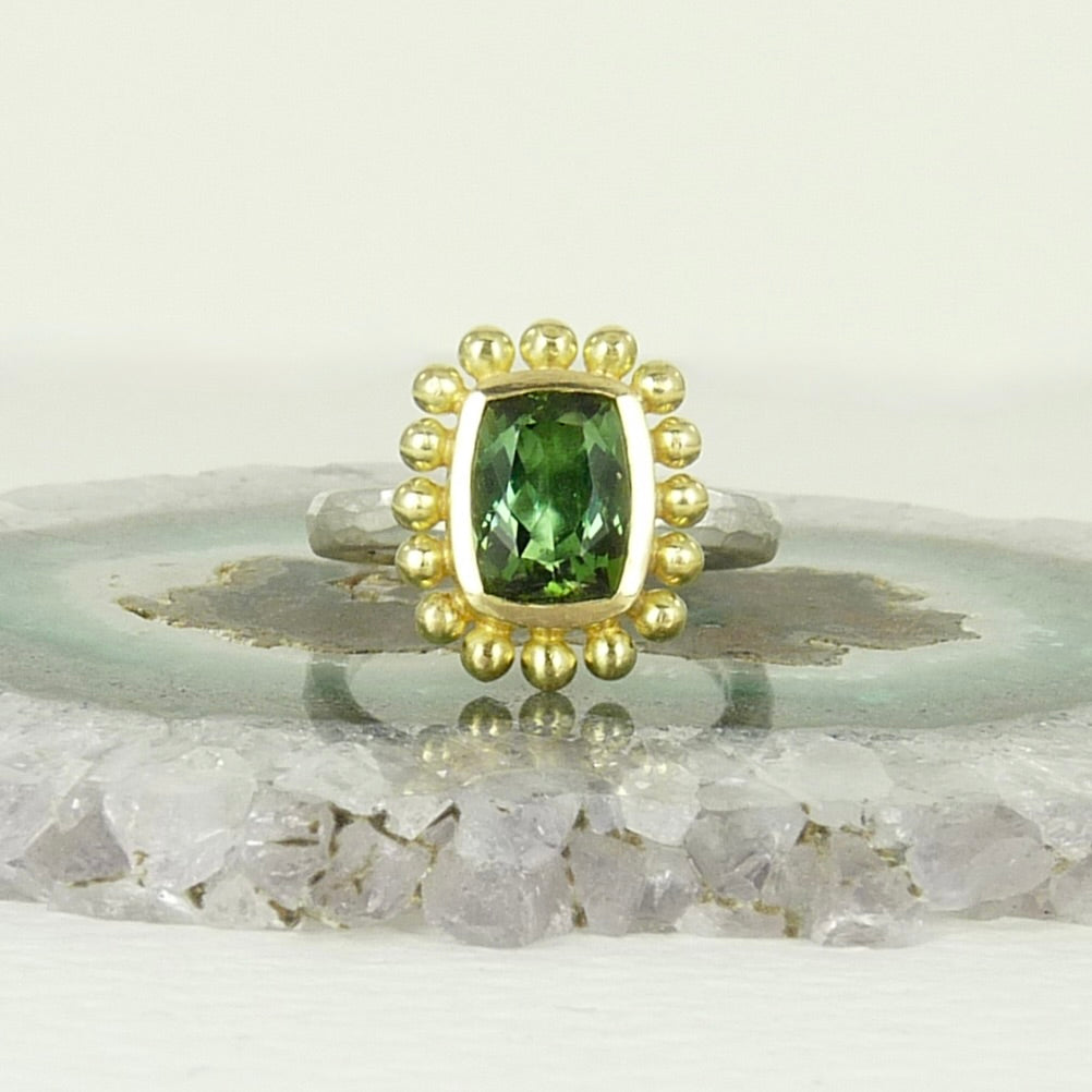 Green Tourmaline Courtesan Ring