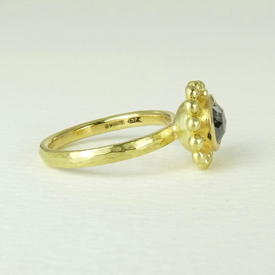Salt And Pepper Diamond Courtesan Ring