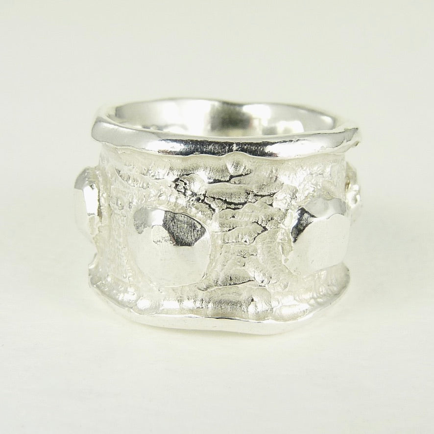 Chunky Silver Roman Ring