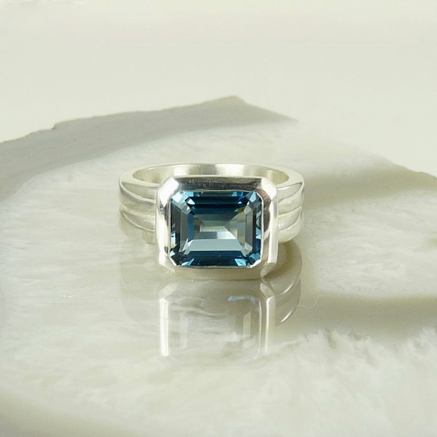 London Blue Topaz Kings Ring