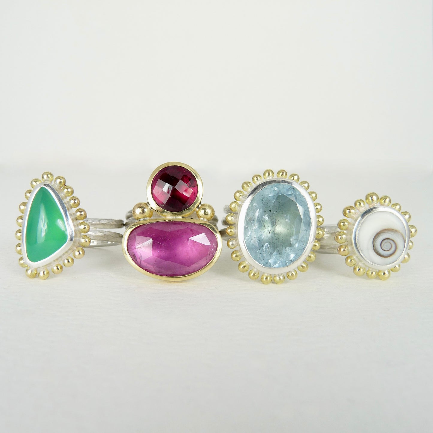 Pink Tourmaline Double Ring