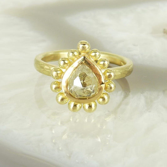 Yellow Diamond Courtesan Ring