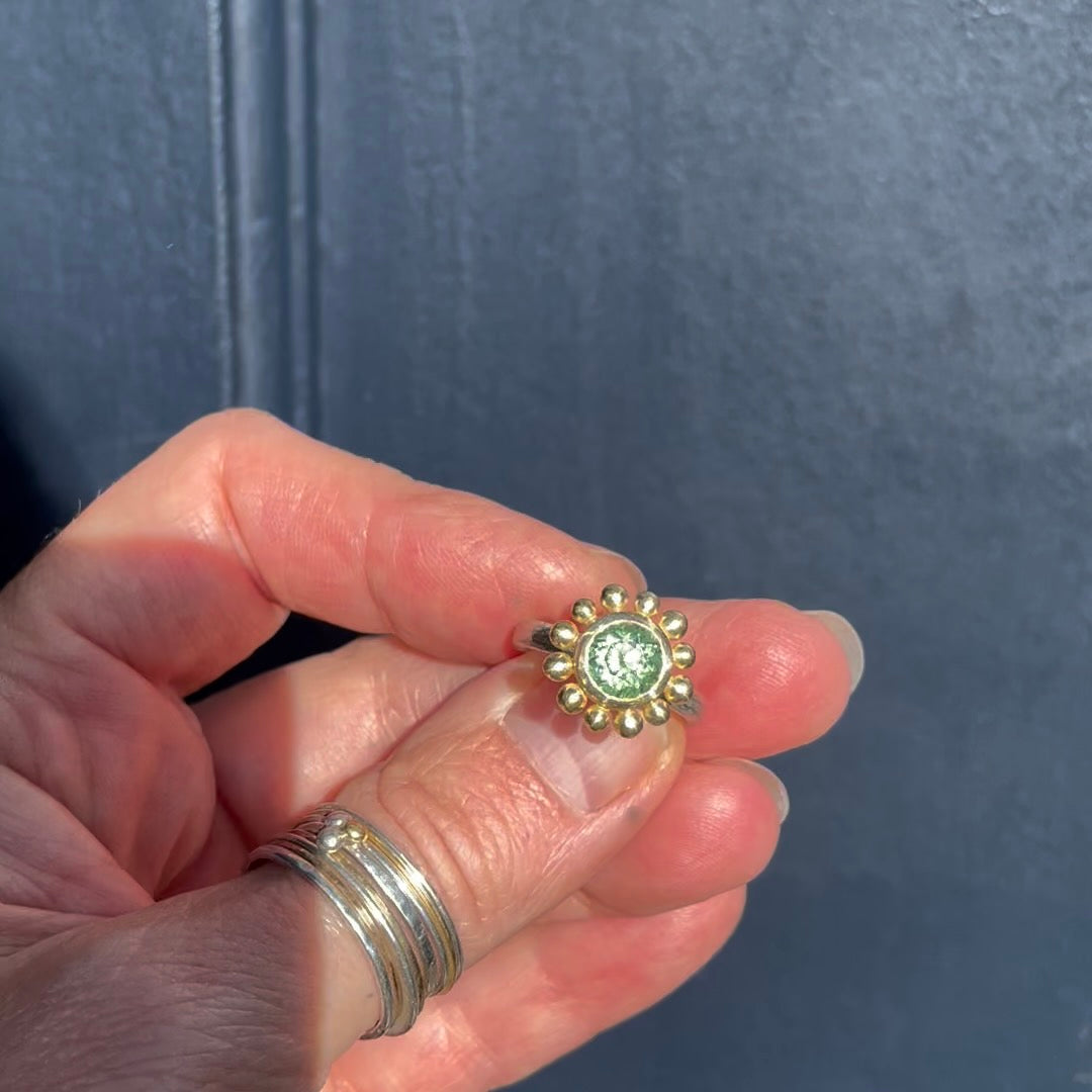 Mint Tourmaline Courtesan Ring