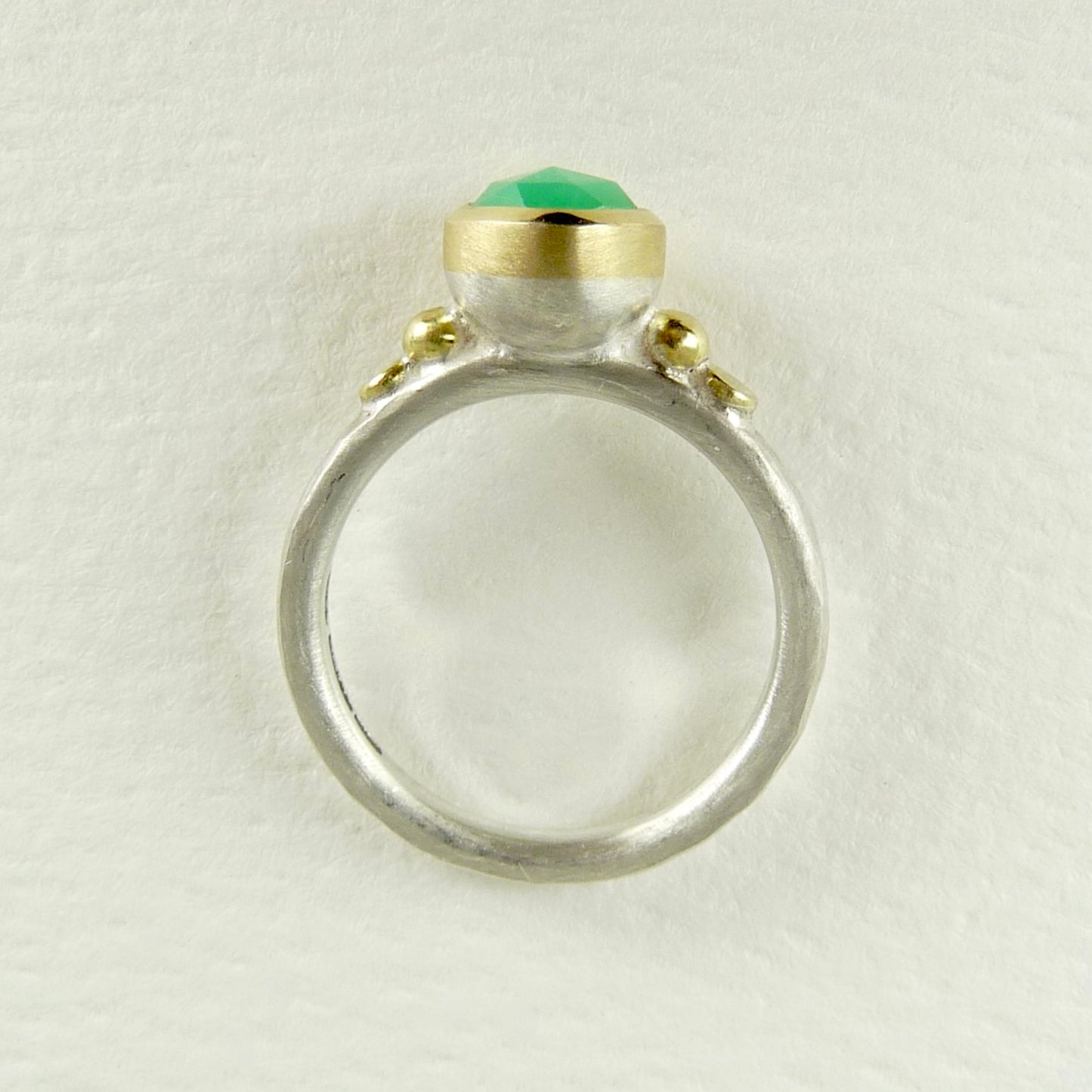 Chrysoprase Granulation Ring