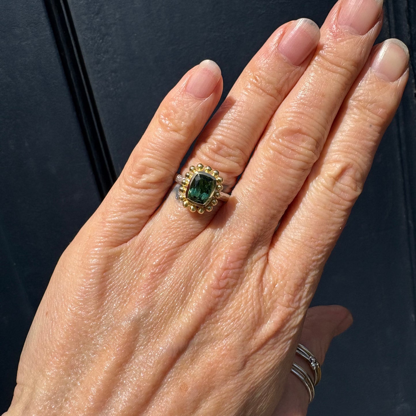 Green Tourmaline Courtesan Ring