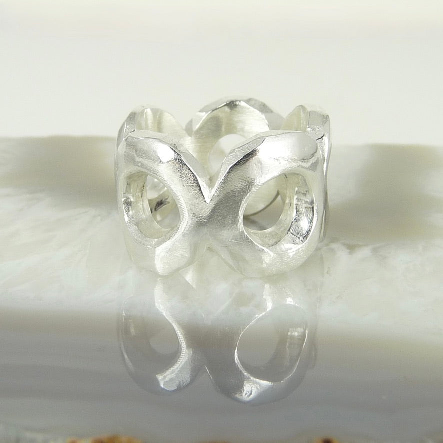 Chunky Silver Circles Ring