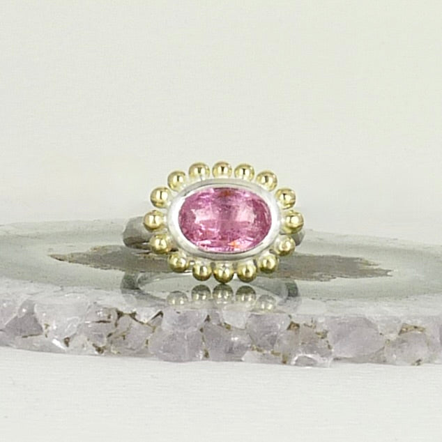 Pink Tourmaline Courtesan Ring