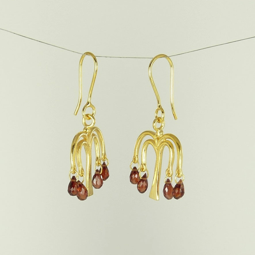 Willow Tree Gemstone Drops Earrings