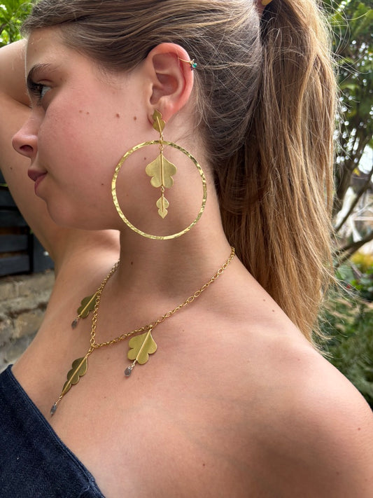 Temple Hoop Earrings