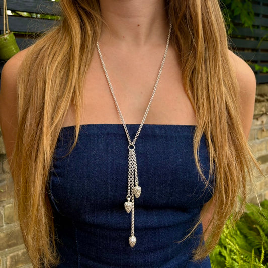 Etruscan Pine Cone Long Necklace