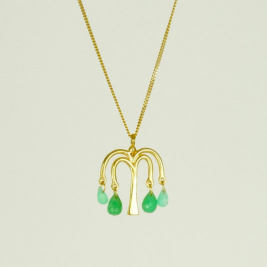 Willow Tree Gemstone Drops Necklace