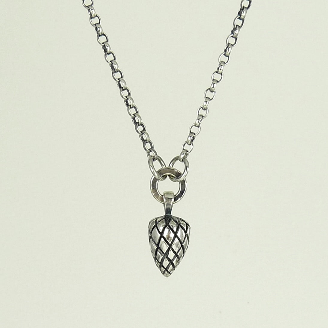 Etruscan Pine Cone and Acorn necklaces