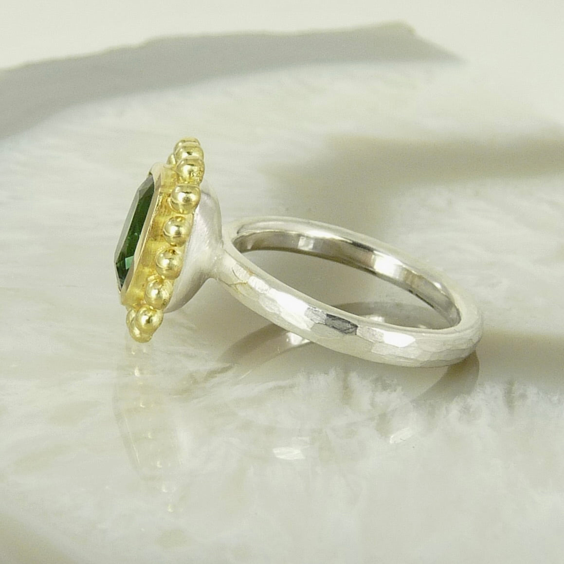 Green Tourmaline Courtesan Ring
