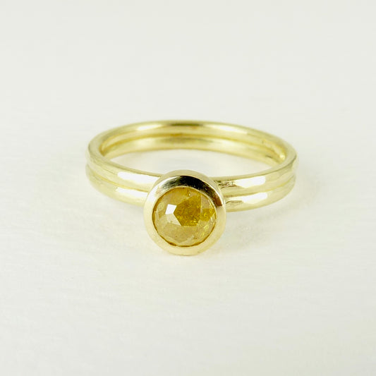 Sunshine Yellow Diamond Gold Ring