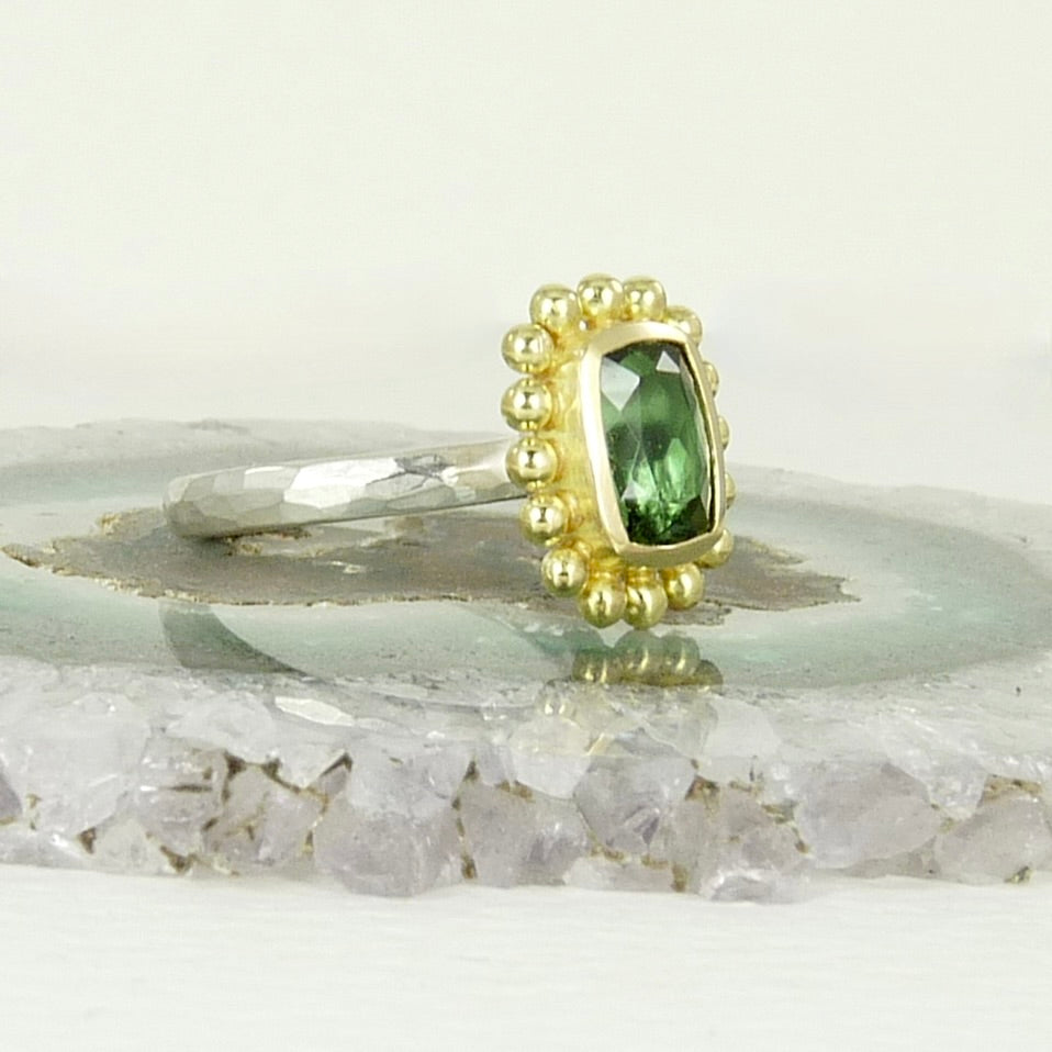 Green Tourmaline Courtesan Ring