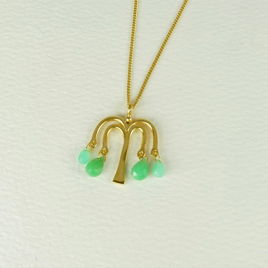 Willow Tree Gemstone Drops Necklace