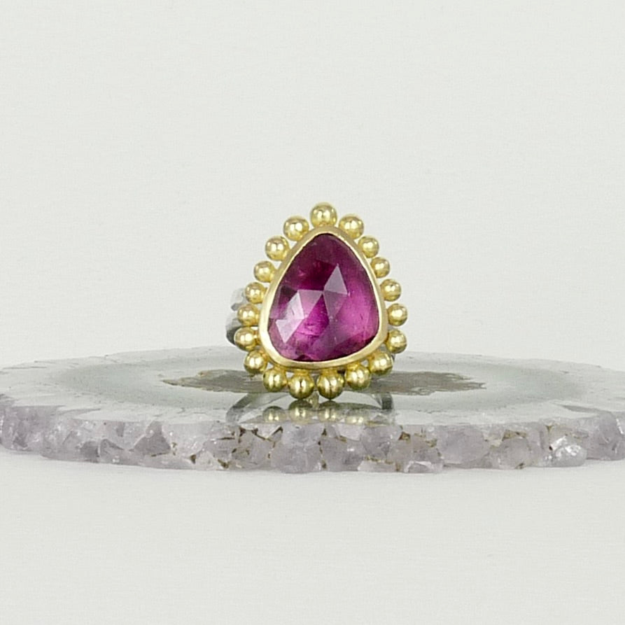 Large Pink Tourmaline Courtesan Ring