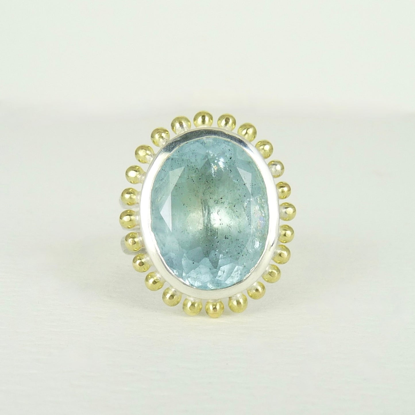 Aquamarine Courtesan Ring