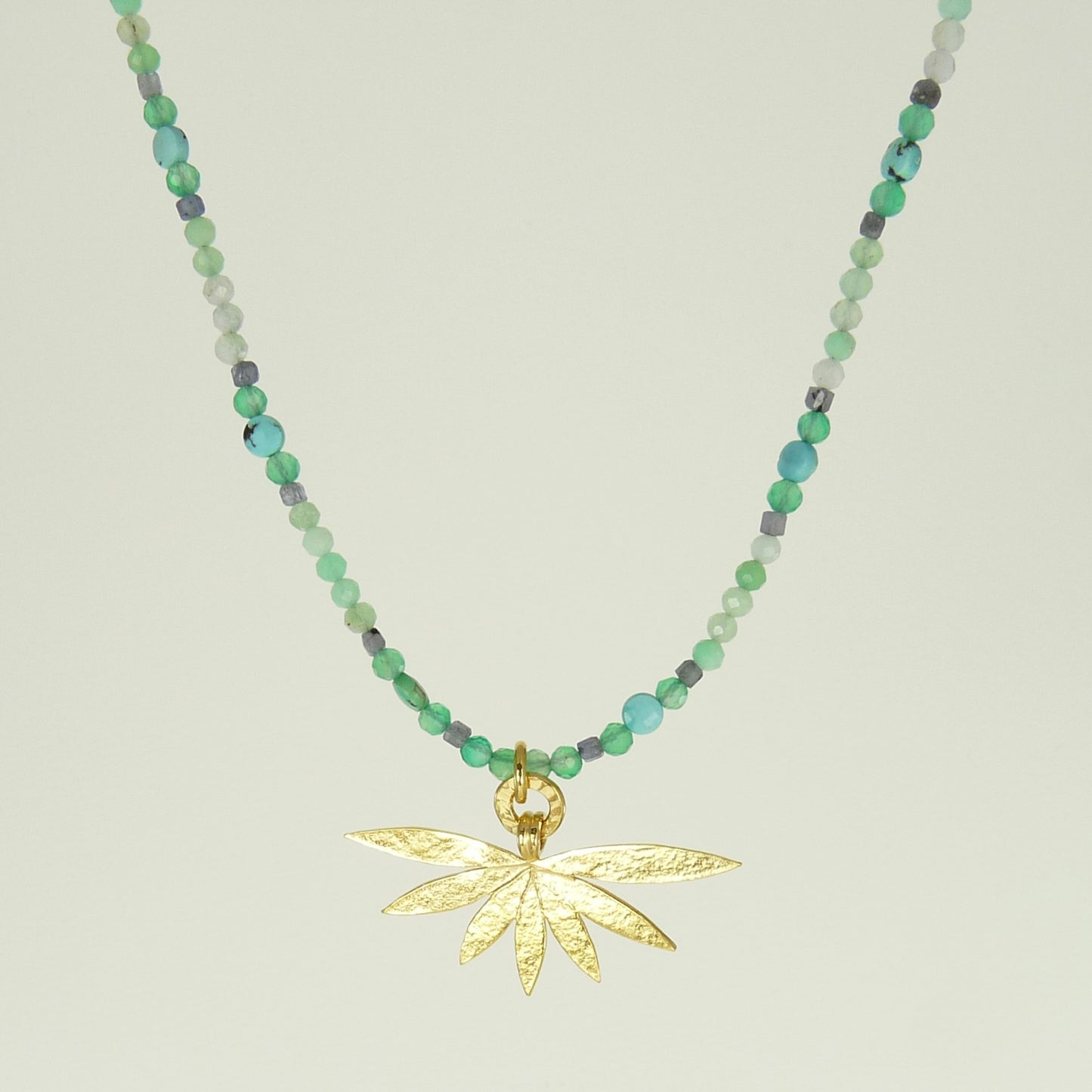 Bejewelled Large Lotus Flower Necklace