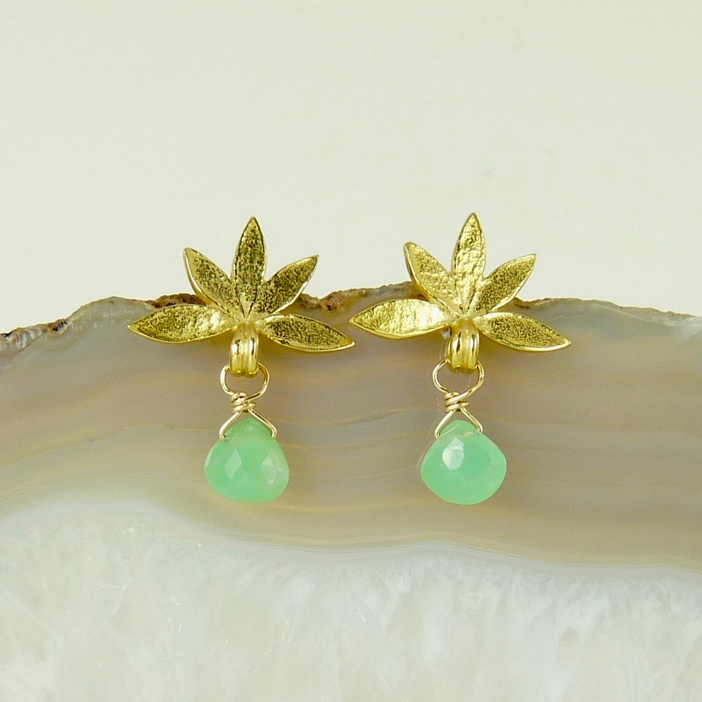 Lotus Drop Earring