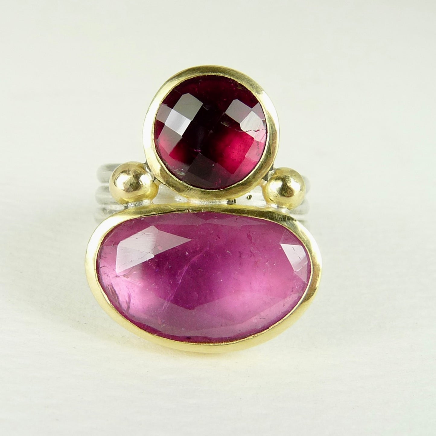 Pink Tourmaline Double Ring