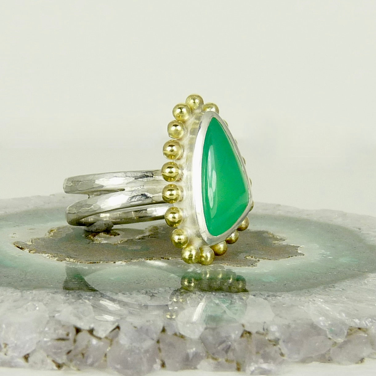 Chrysoprase Courtesan ring