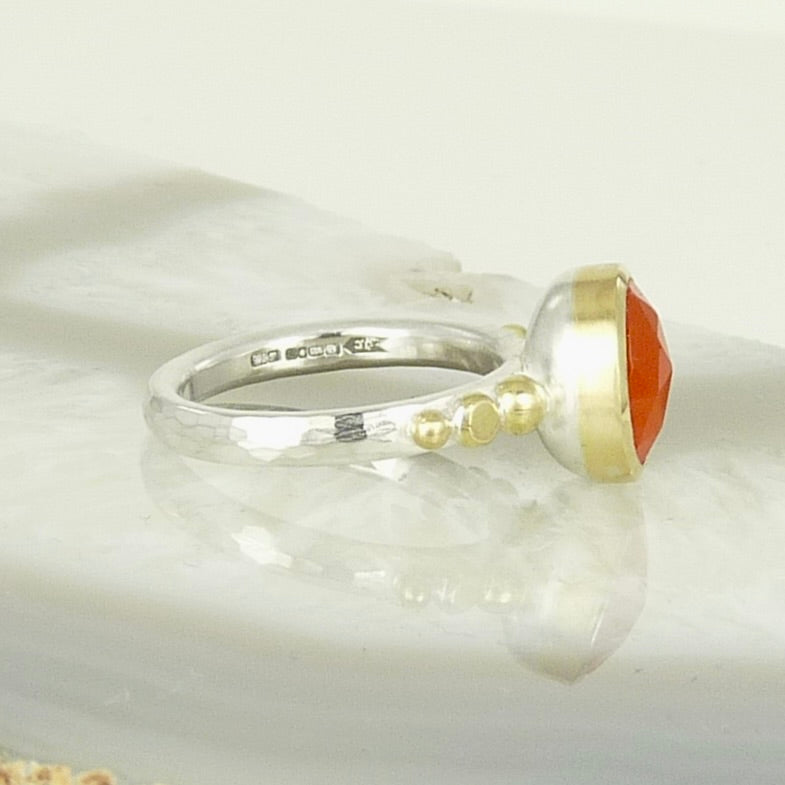 Carnelian Granulation Ring