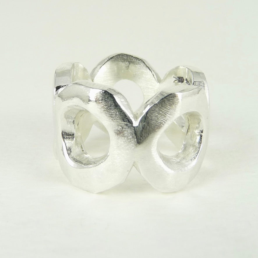 Chunky Silver Circles Ring