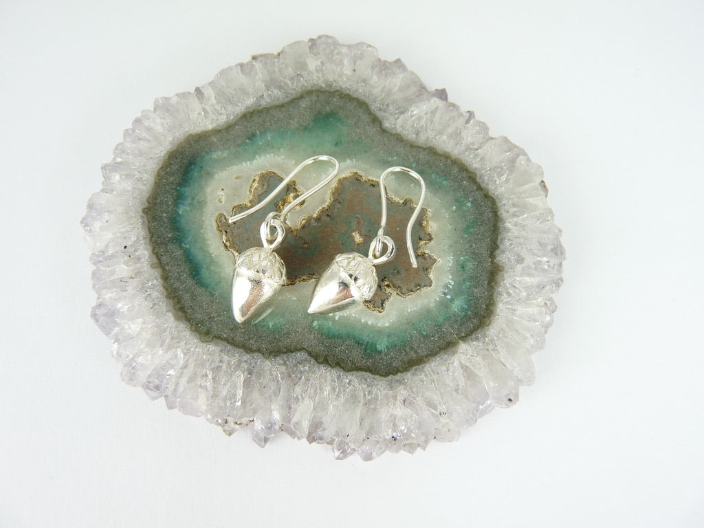 Etruscan Pine Cone and Acorn Earrings