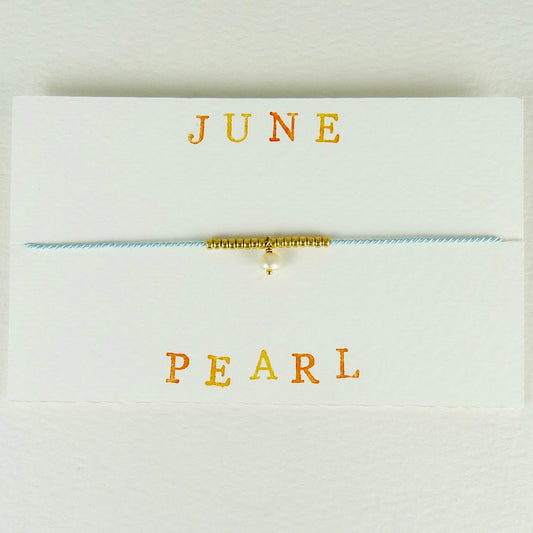 June Birthstone Bracelet, Pearl