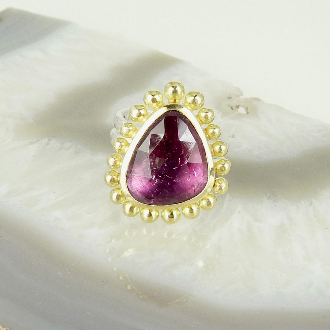 Large Pink Tourmaline Courtesan Ring