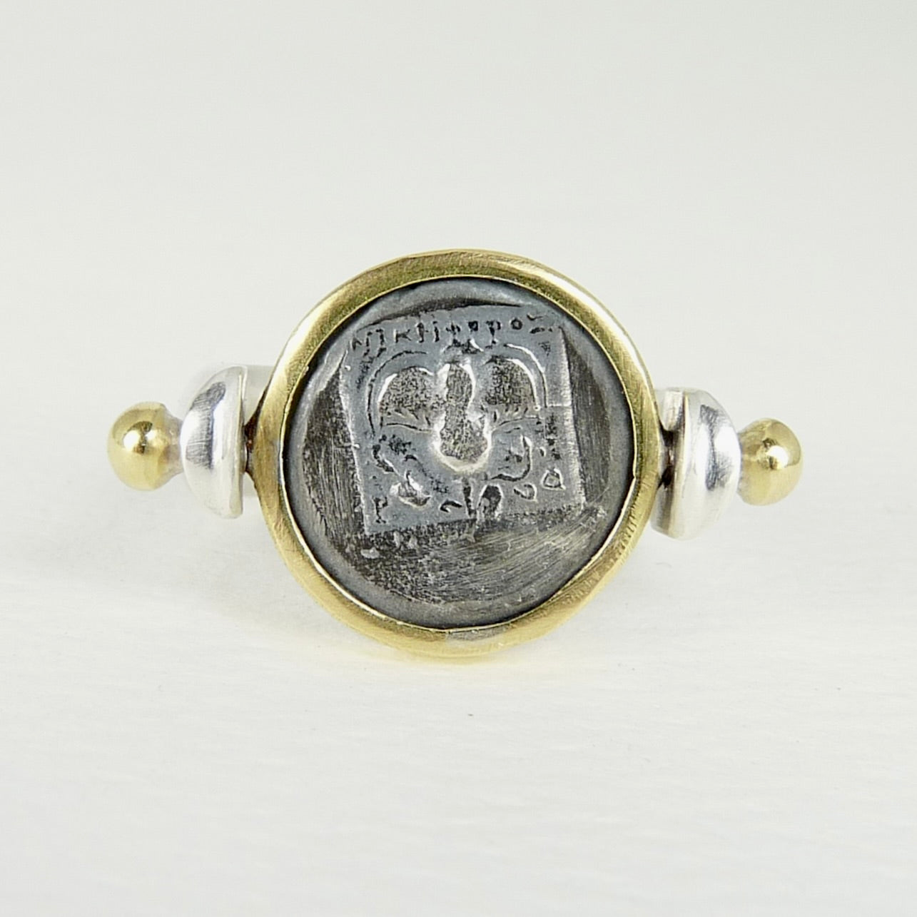 Helios Ancient Greek Coin Swivel Ring