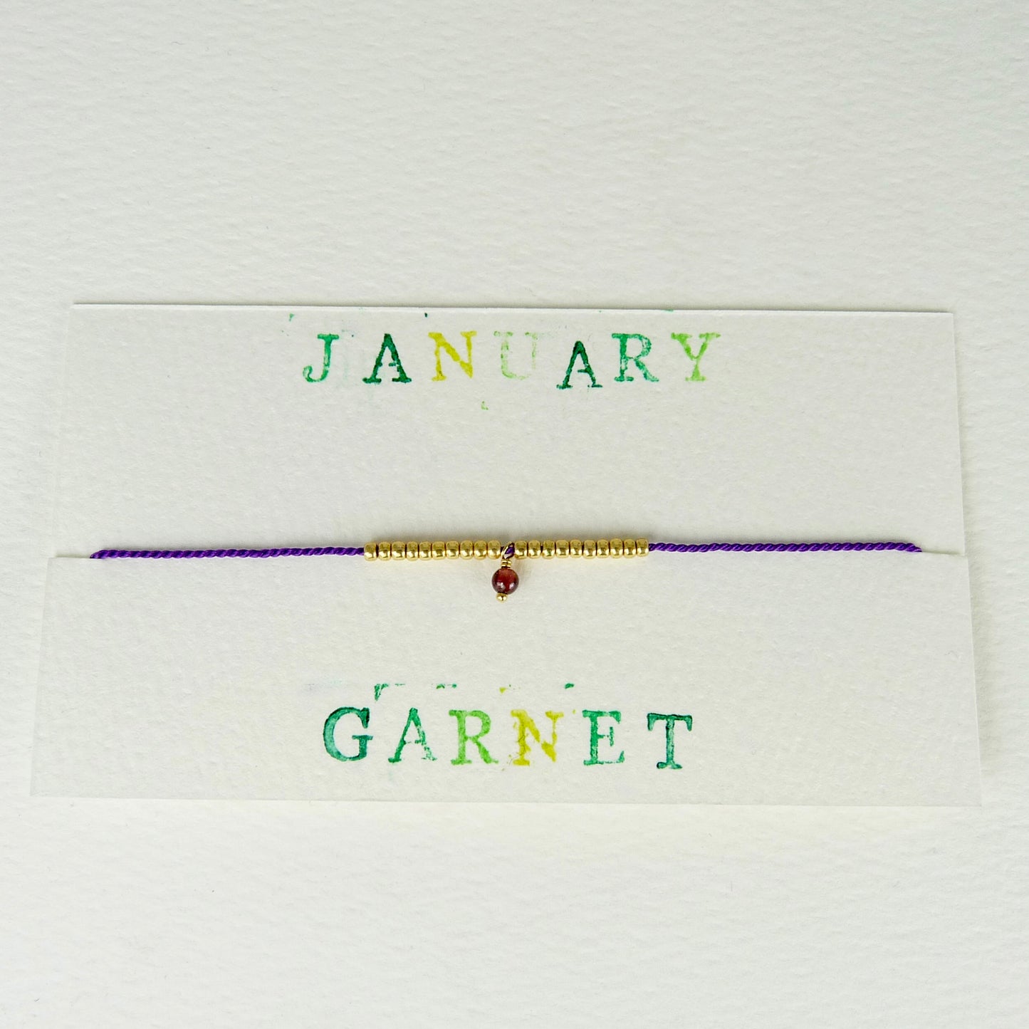 January Birthstone Bracelet, Garnet
