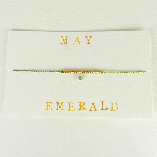 May Birthstone Bracelet, Emerald