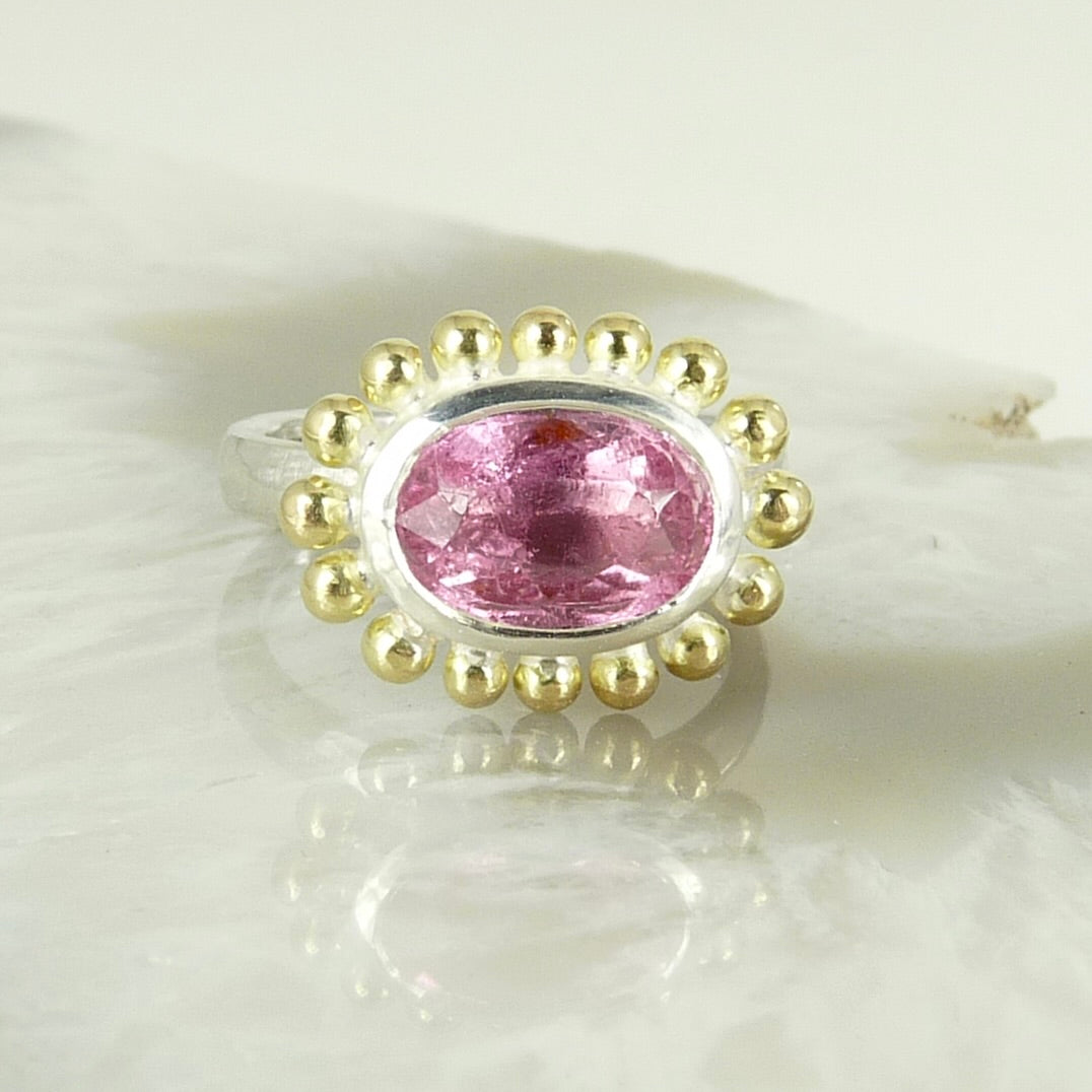 Pink Tourmaline Courtesan Ring