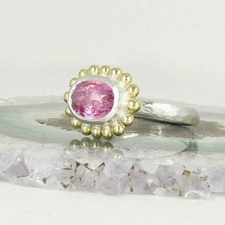 Pink Tourmaline Courtesan Ring