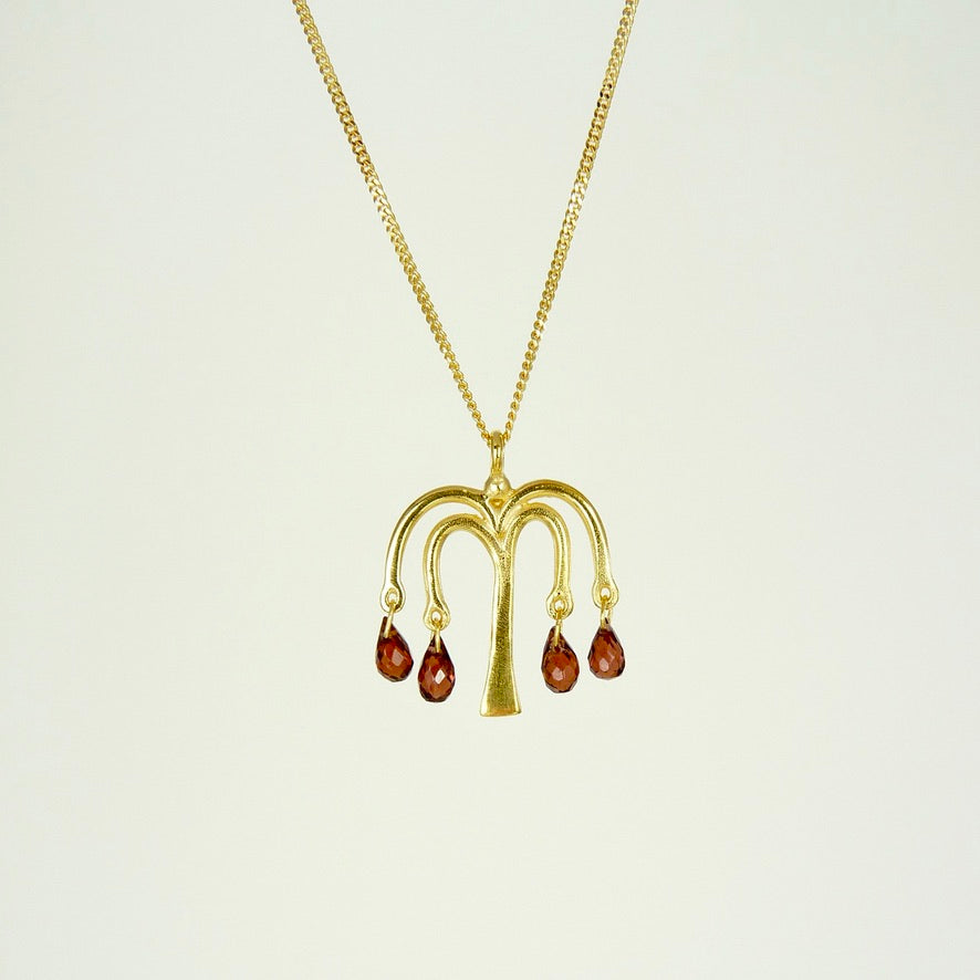 Willow Tree Gemstone Drops Necklace