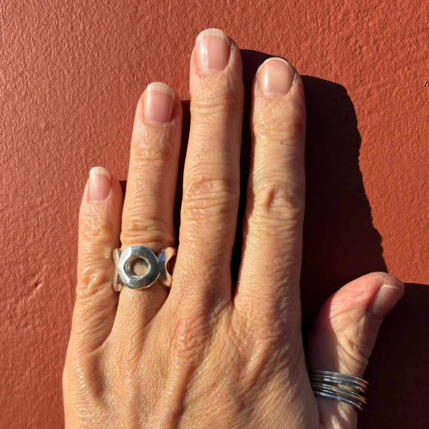 Chunky Silver Circles Ring