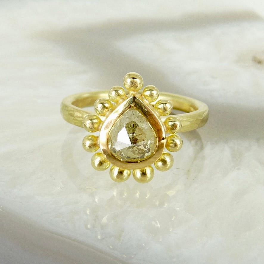 Yellow Diamond Courtesan Ring
