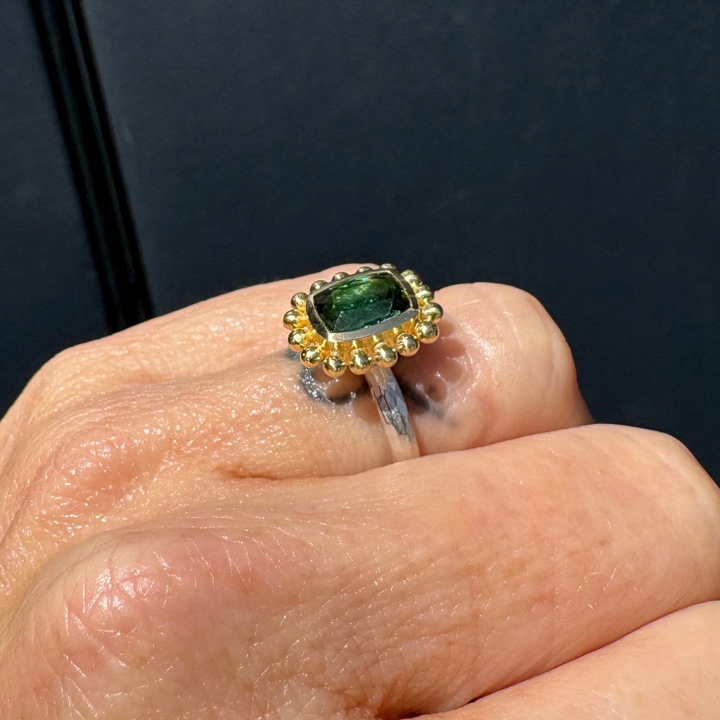 Green Tourmaline Courtesan Ring