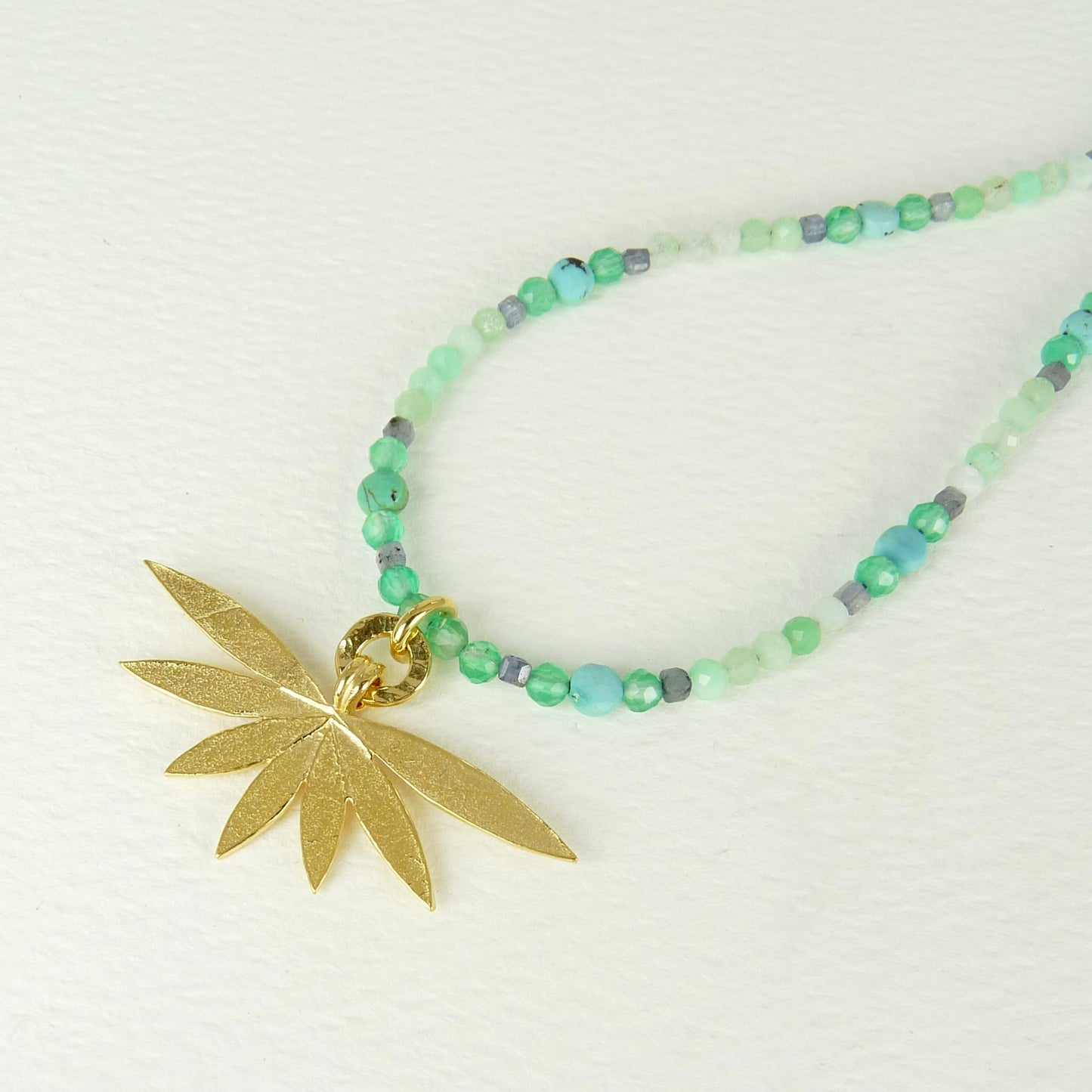 Bejewelled Large Lotus Flower Necklace