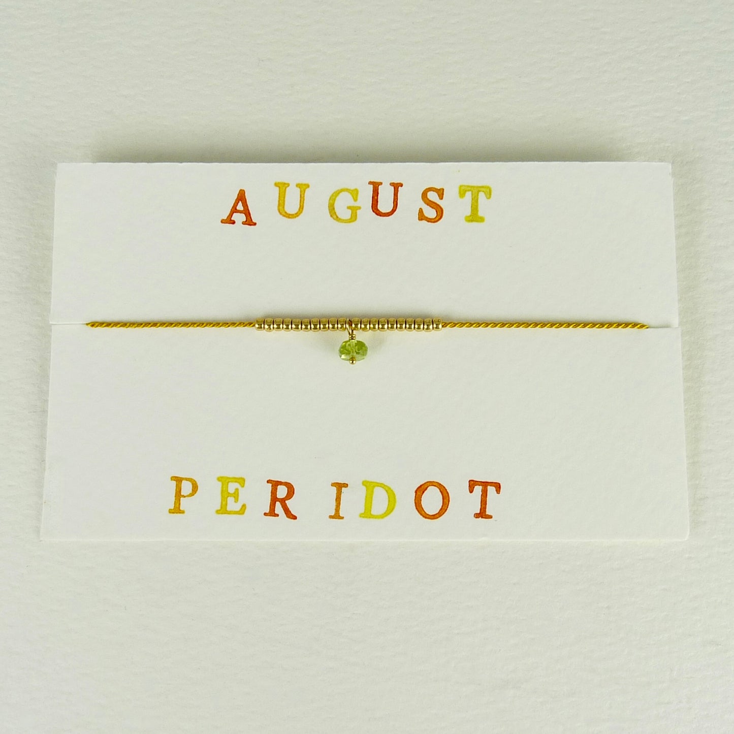 August Birthstone Bracelet, Peridot
